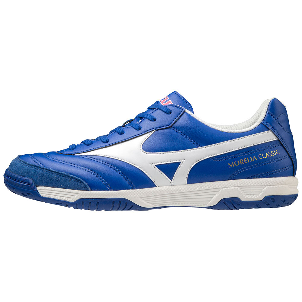 Scarpe Calcio Mizuno Morelia Sala Classic IN Uomo - Blu/Bianche - 41735-HFNW